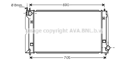 AVA QUALITY COOLING Радиатор, охлаждение двигателя TOA2403